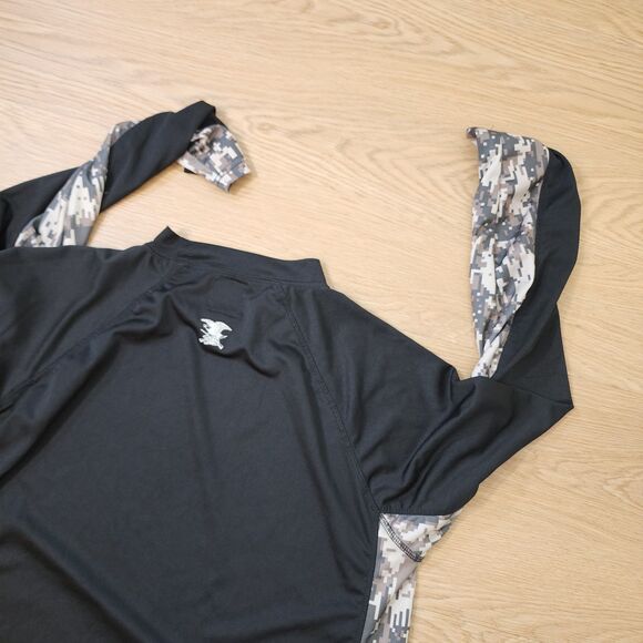 NRA-ILA Shirt Mens Large Polyester Black & Camo Long Sleeve Stretch Logo - Picture 7 of 9